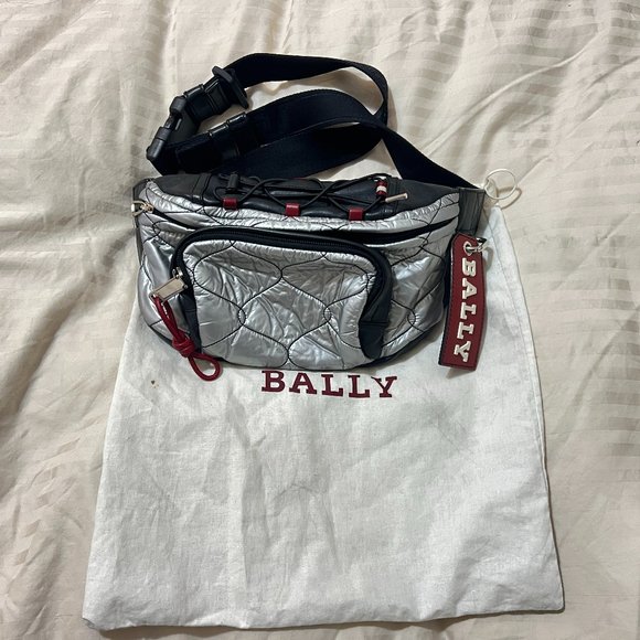 Bally Bags 395 Authentic Bally Made N Italy Unisex Silver Crossbody
